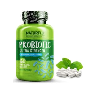 Probiotiques végétariens contenant 50 milliards de CFU de Naturelo (60 capsules)