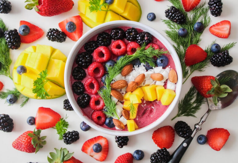 Fruits et amande, densité calorique des aliments